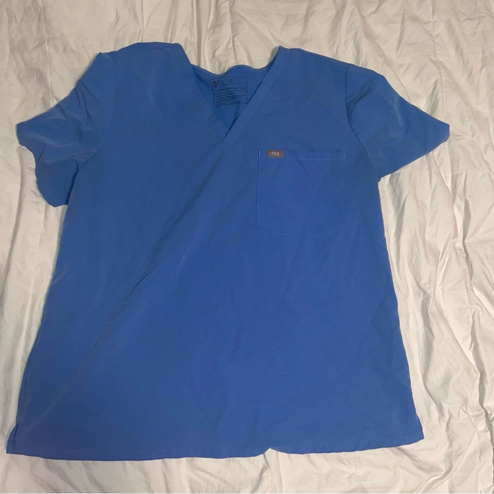 Figs blue scrub top